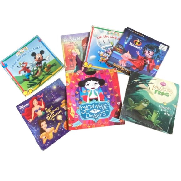 7 Piece Paperback Childrens Picture Book Lot-Fair to Good Condition - Picture 1 of 6